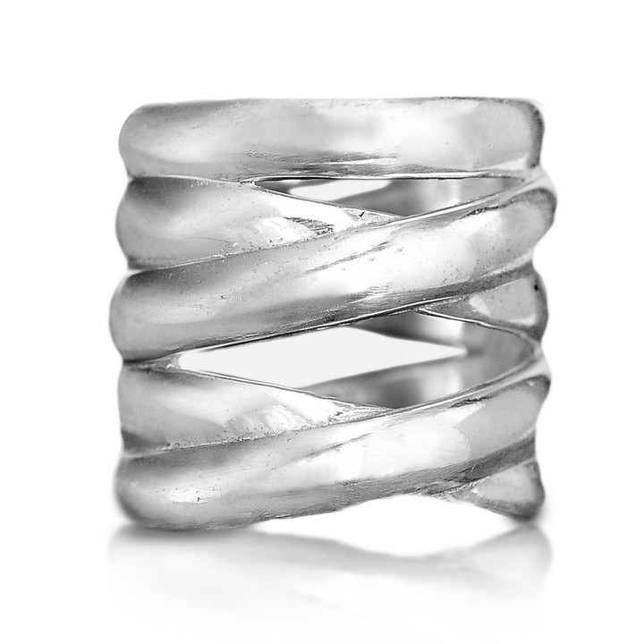 Großer, auffälliger Statement-Ring aus Sterlingsilber