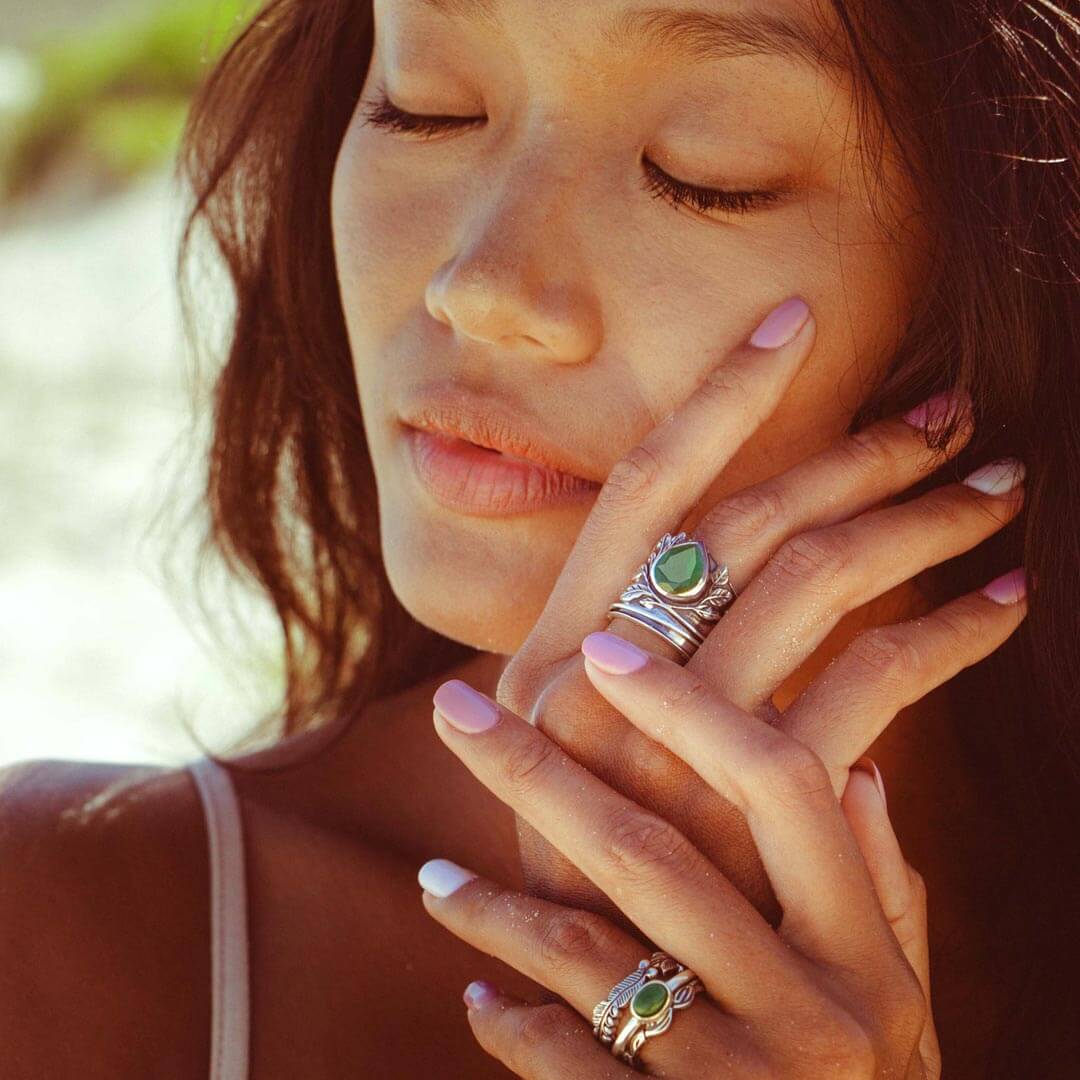 Blätter-Onyx-Fidget-Ring