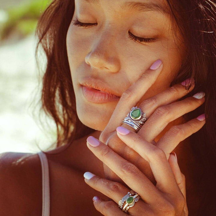 Blätter-Onyx-Fidget-Ring