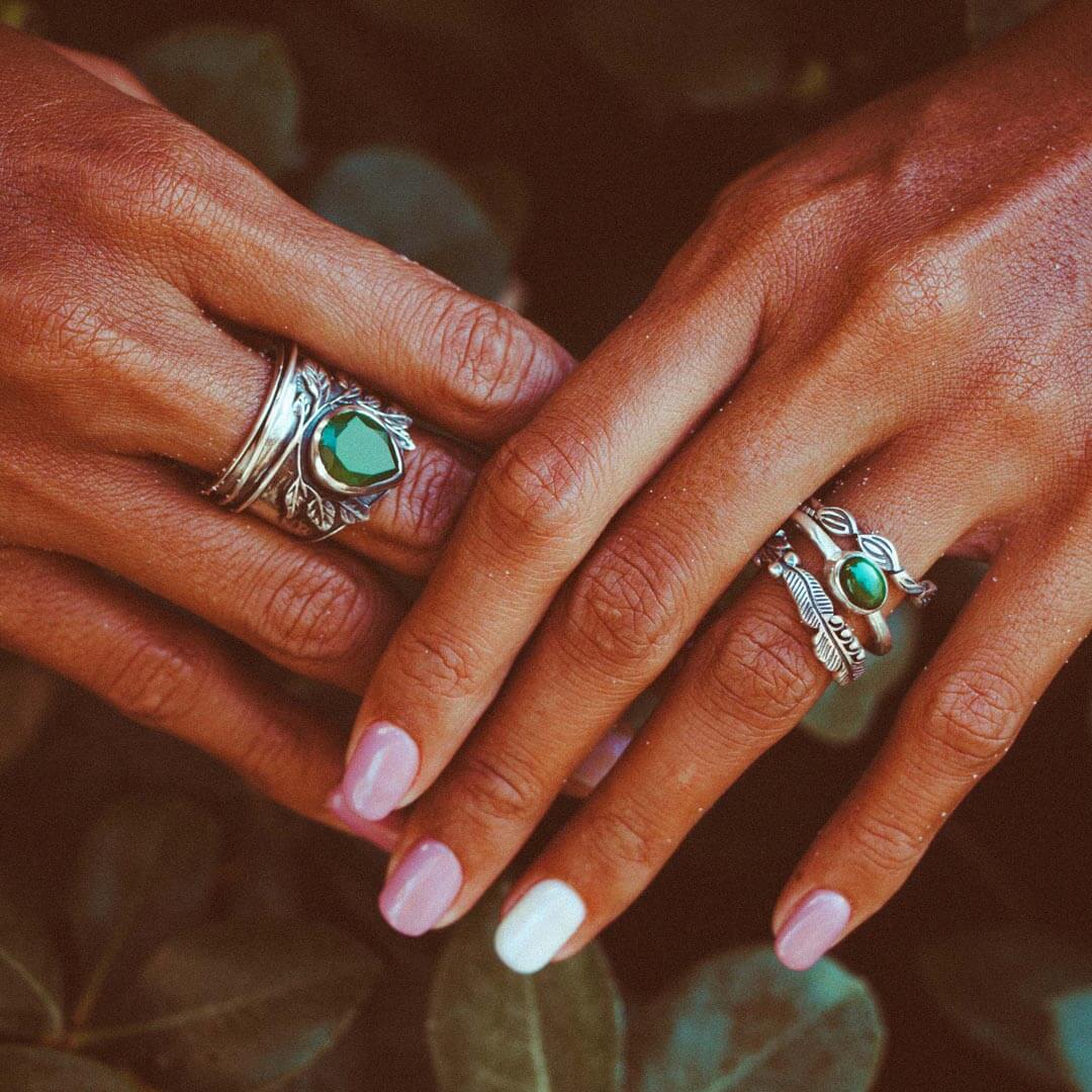 Blätter-Onyx-Fidget-Ring