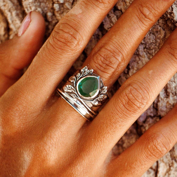 Blätter-Onyx-Fidget-Ring