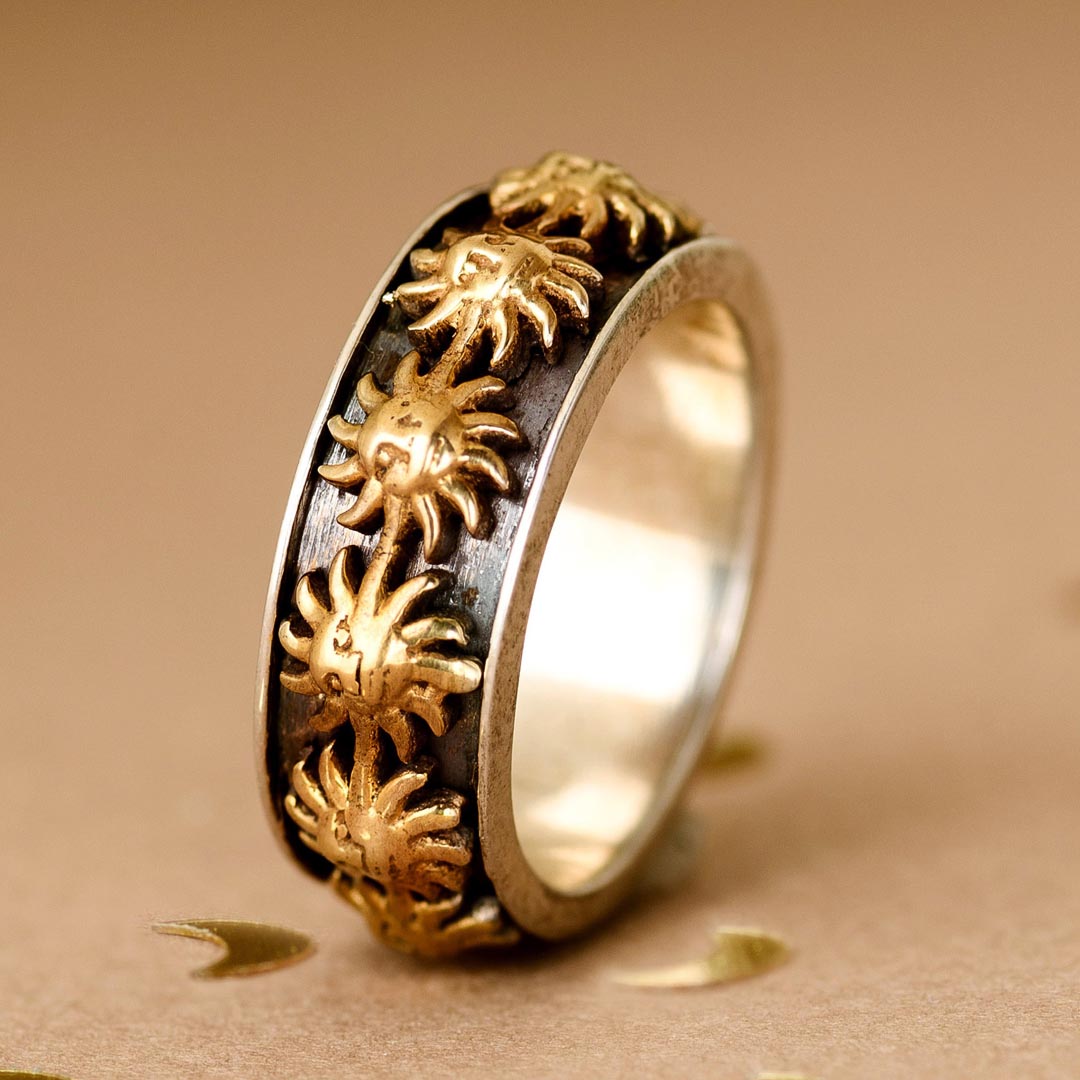 Sun Fidget Ring – Boho Magic Jewelry - Main Image