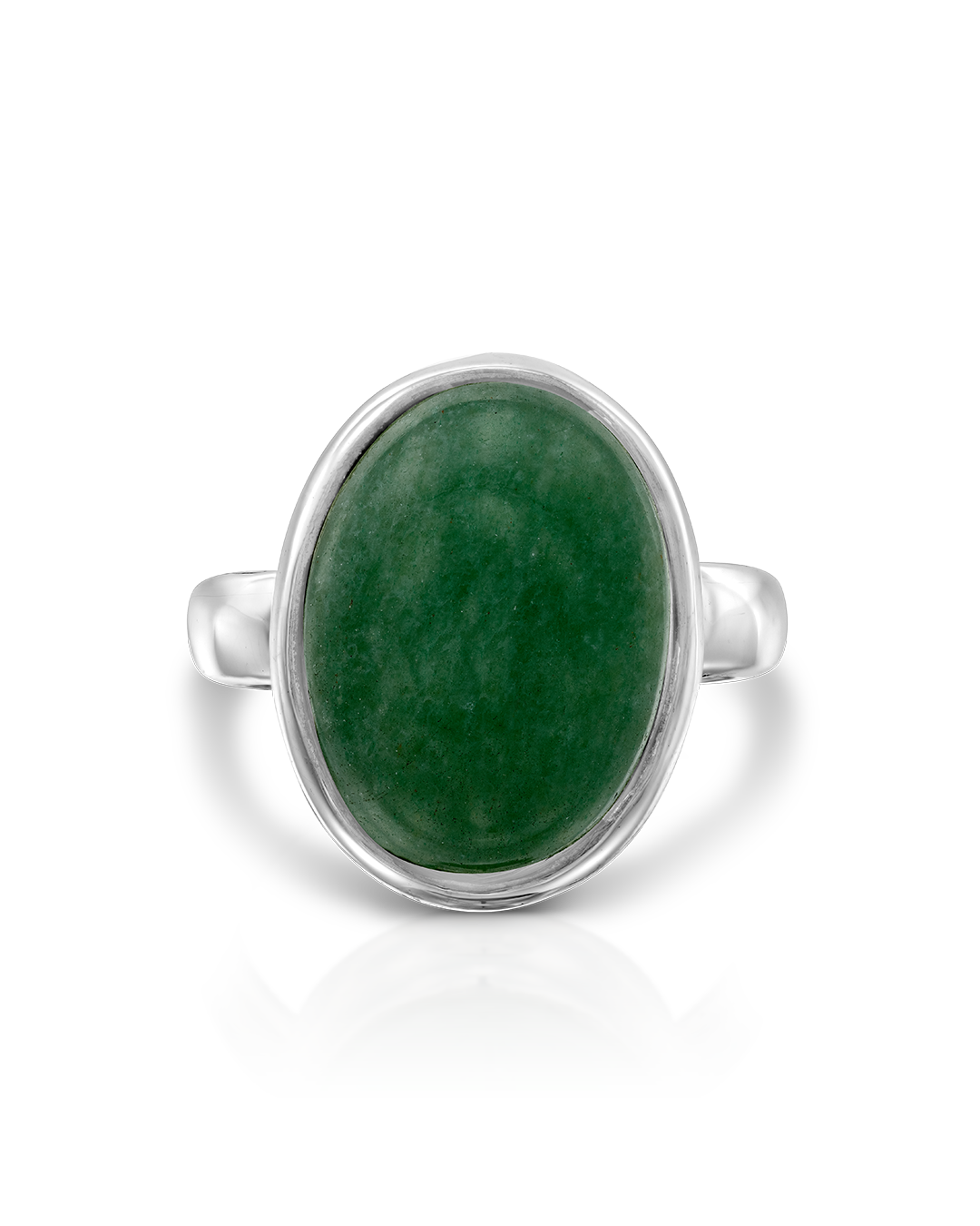 Grüner Aventurin-Ovalring