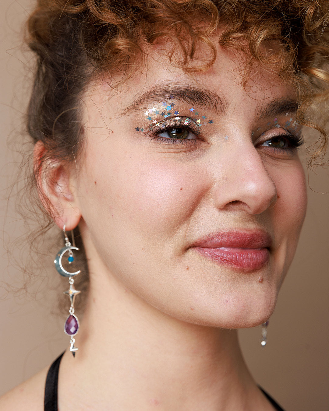 Himmlische Ohrringe mit Amethyst, Apatit und Citrin