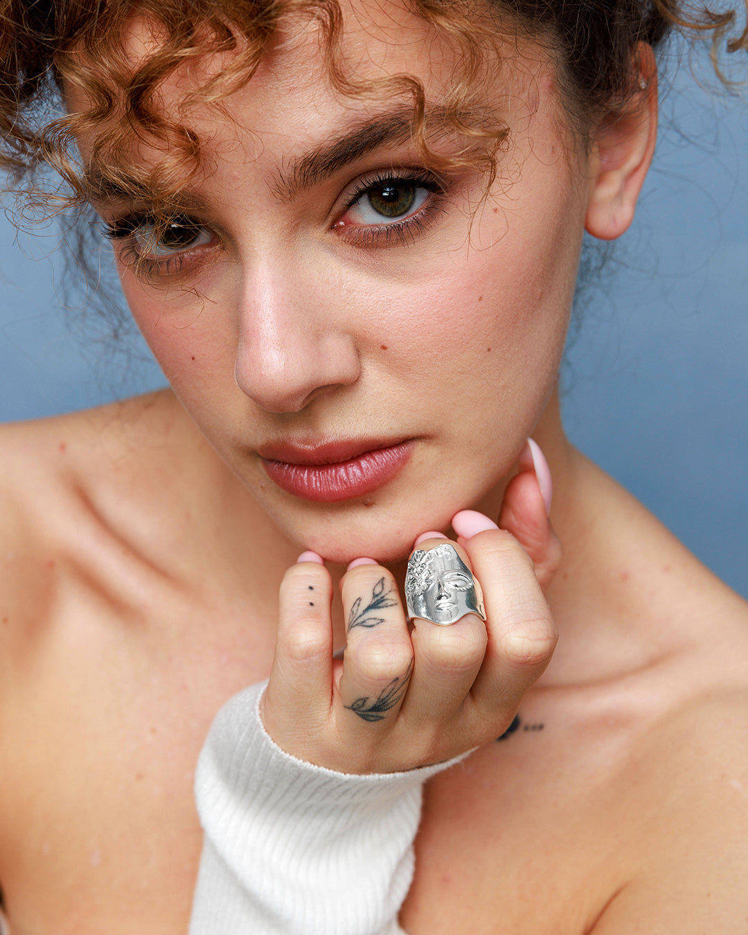 Woman Figure Face Ring