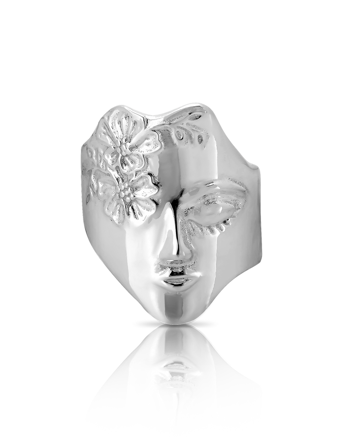 Woman Figure Face Ring