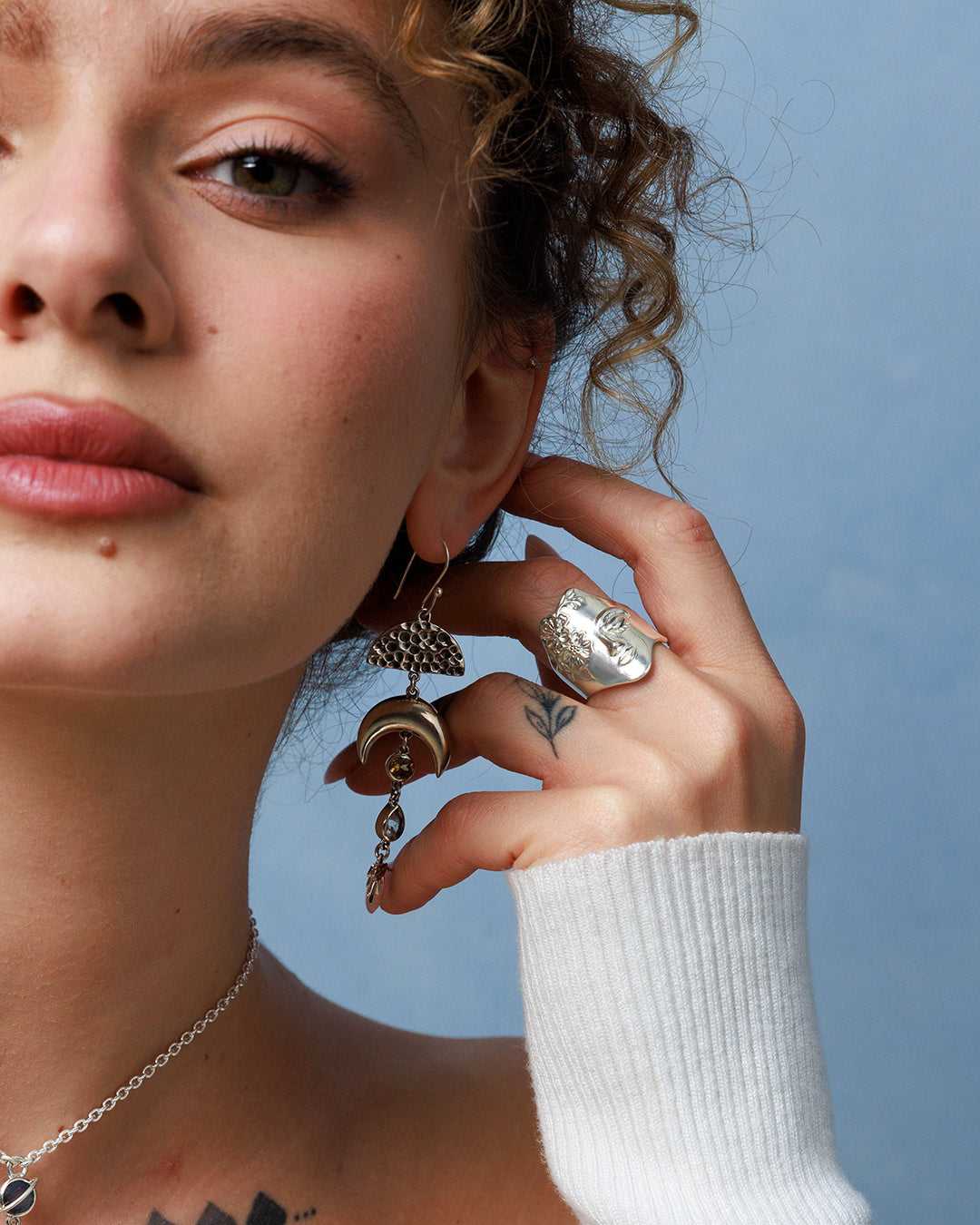 Woman Figure Face Ring