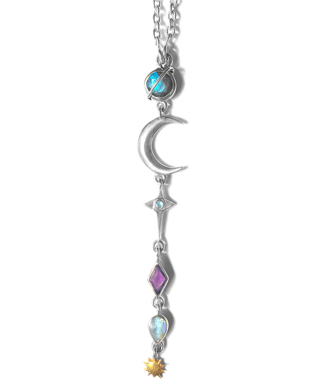 Chakra Celestial Necklace with Gemstones