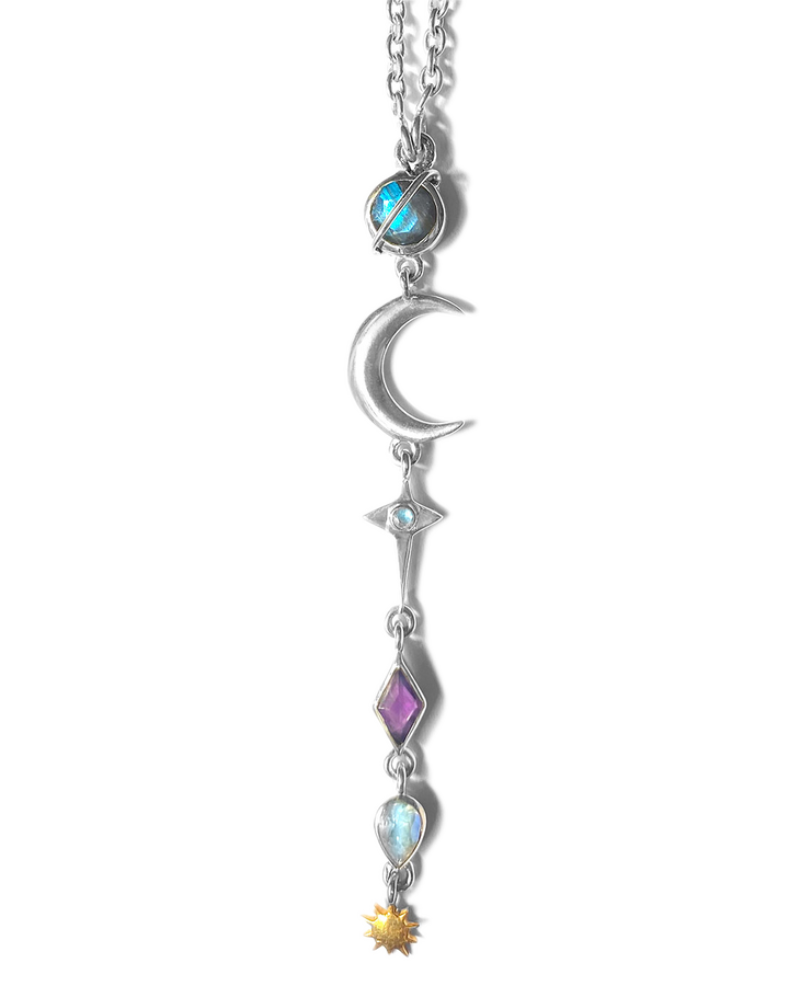 Chakra Celestial Necklace with Gemstones