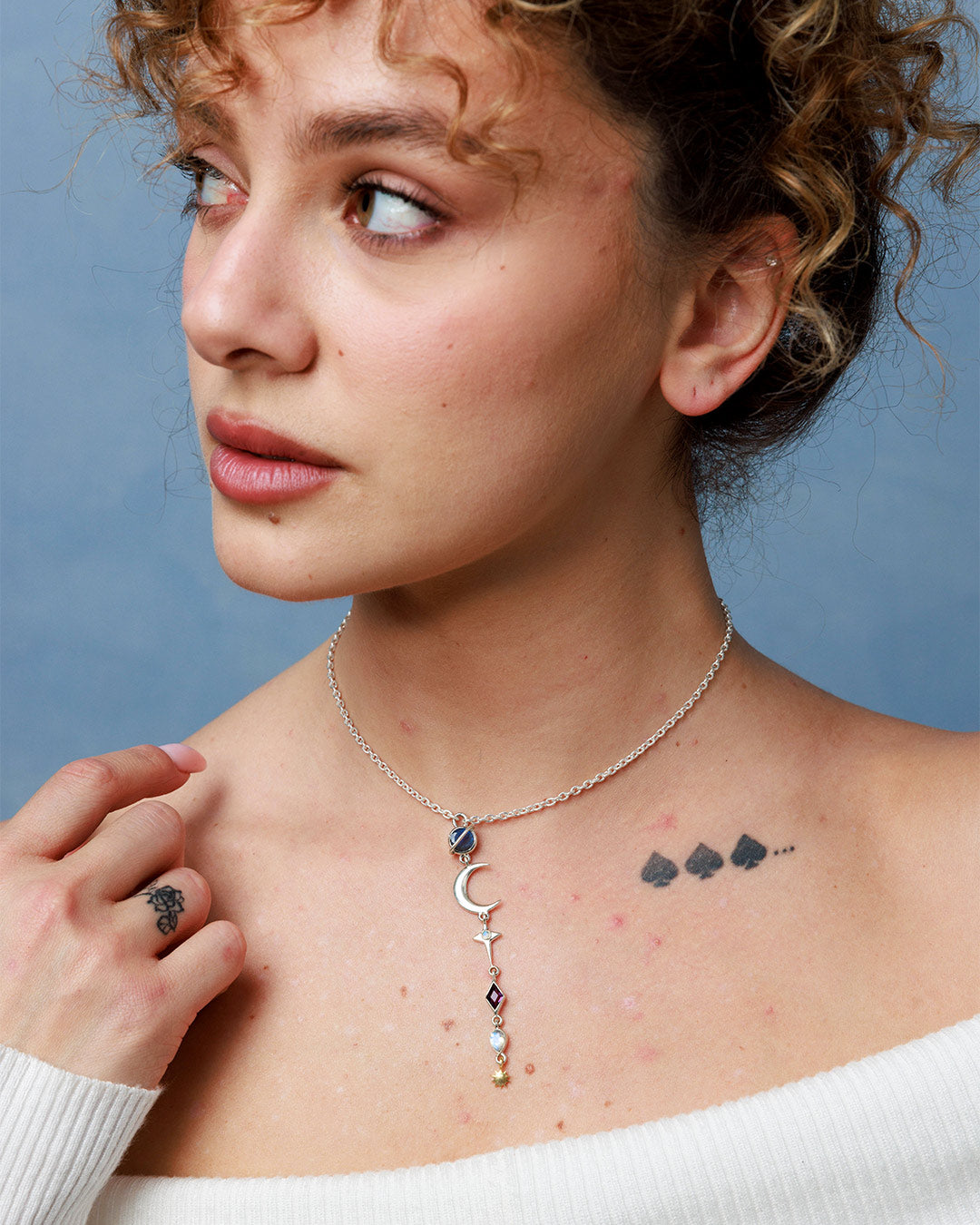 Chakra Celestial Necklace with Gemstones