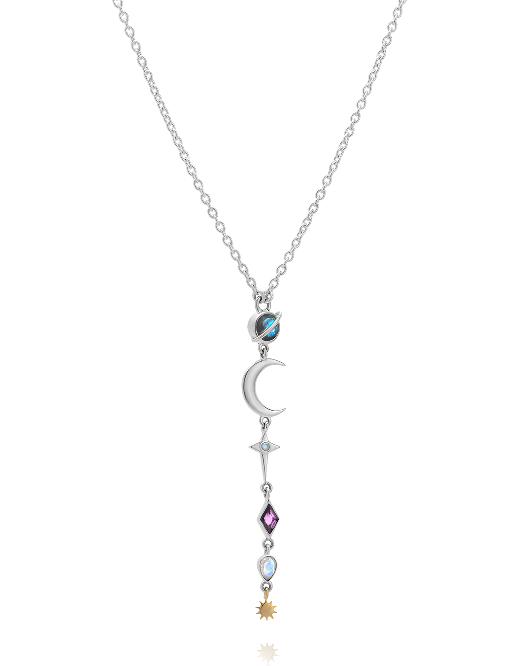 Chakra Celestial Necklace with Gemstones