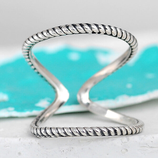 Knöchelring mit Schiene aus Sterlingsilber