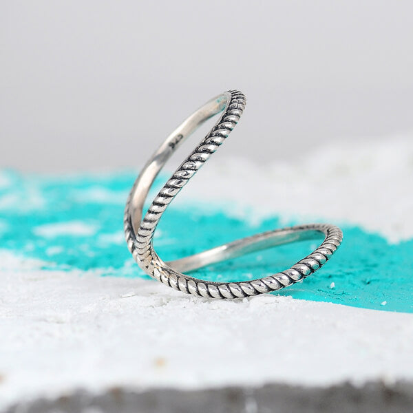 Knöchelring mit Schiene aus Sterlingsilber