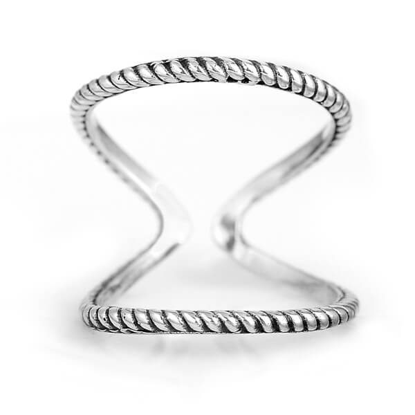 Knöchelring mit Schiene aus Sterlingsilber