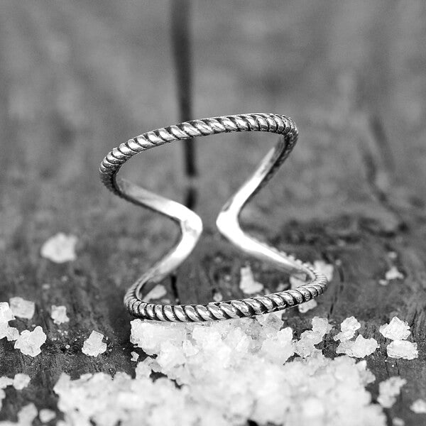 Knöchelring mit Schiene aus Sterlingsilber