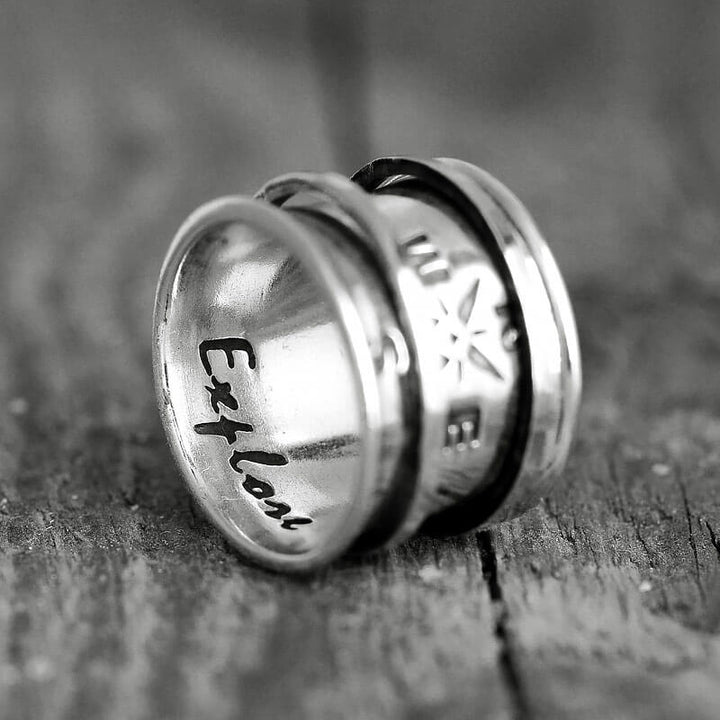 Spinner Kompass Ring Sterling Silber