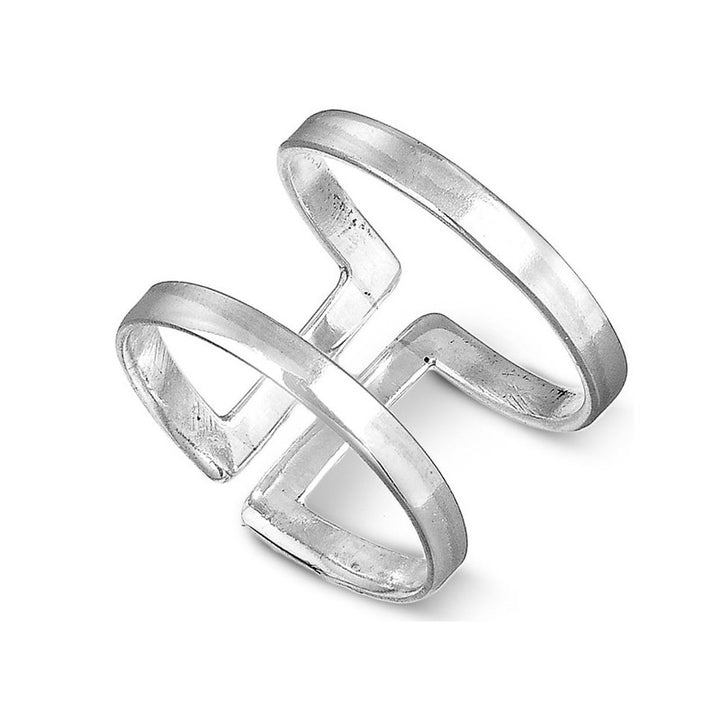 Doppelter Bandring aus Sterlingsilber