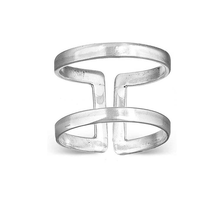 Doppelter Bandring aus Sterlingsilber