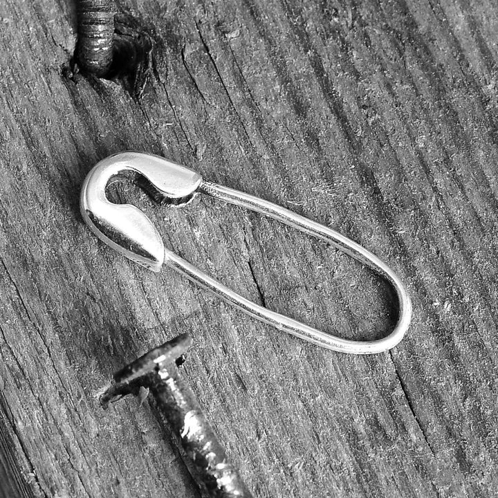 Sterling Silber Sicherheitsnadel-Ohrringe