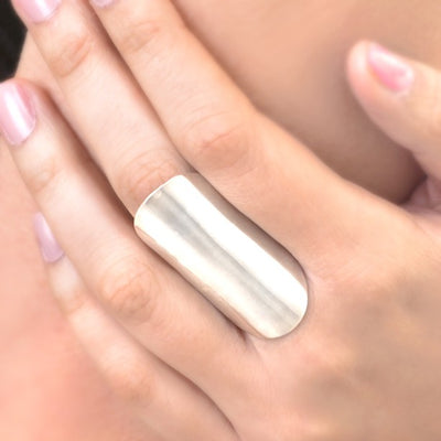 Full Finger Sterling Silver Band Ring - Boho Magic
