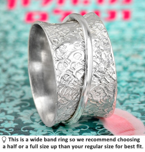 Silberner Spinner-Meditationsring