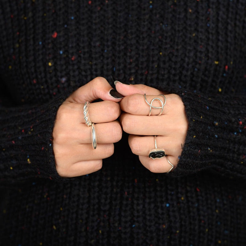 Statement Knotenring Sterling Silber