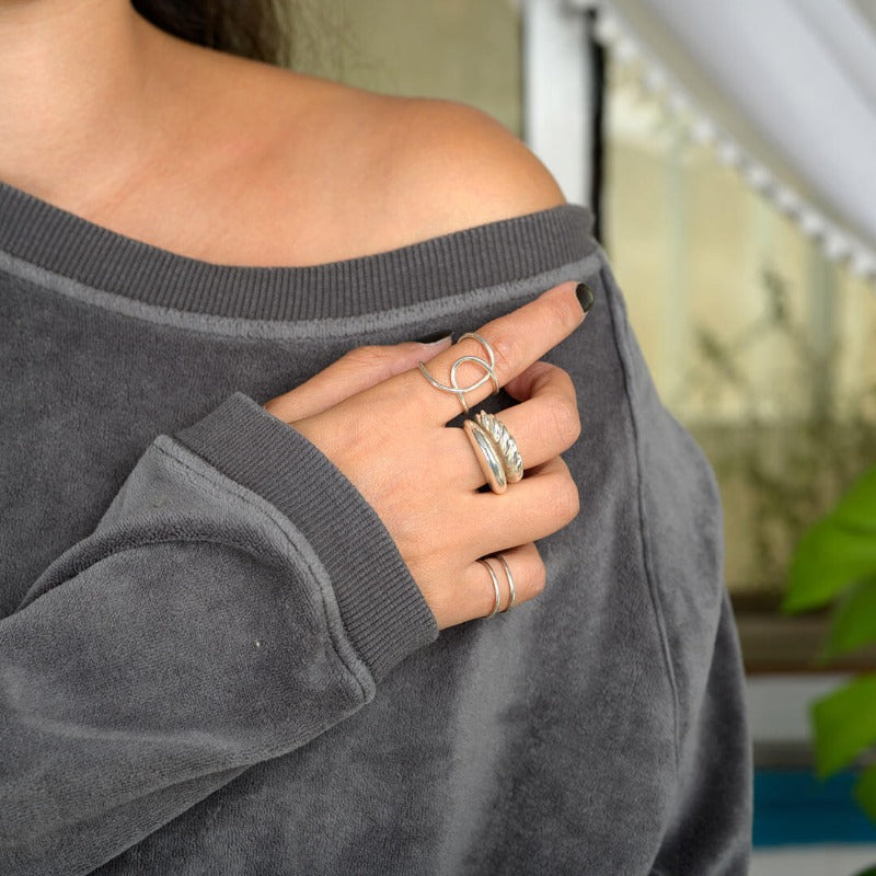 Statement Knotenring Sterling Silber