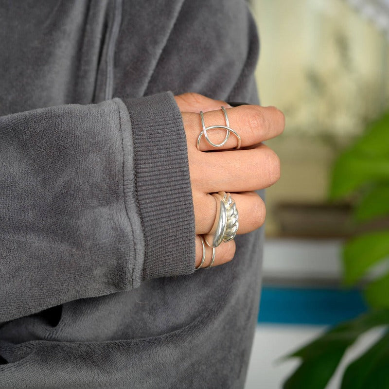 Statement Knotenring Sterling Silber