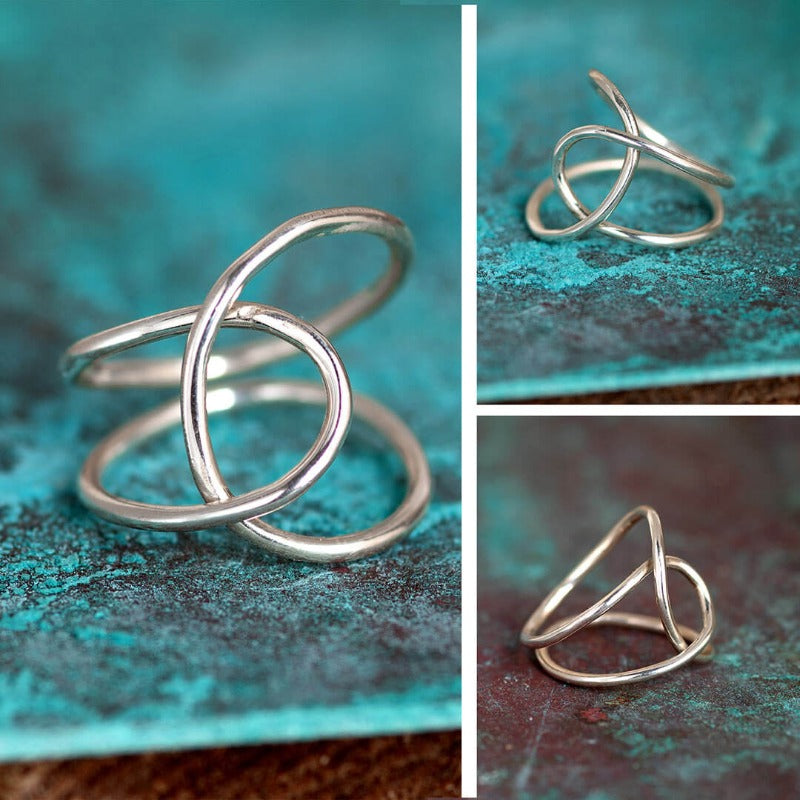 Statement Knotenring Sterling Silber