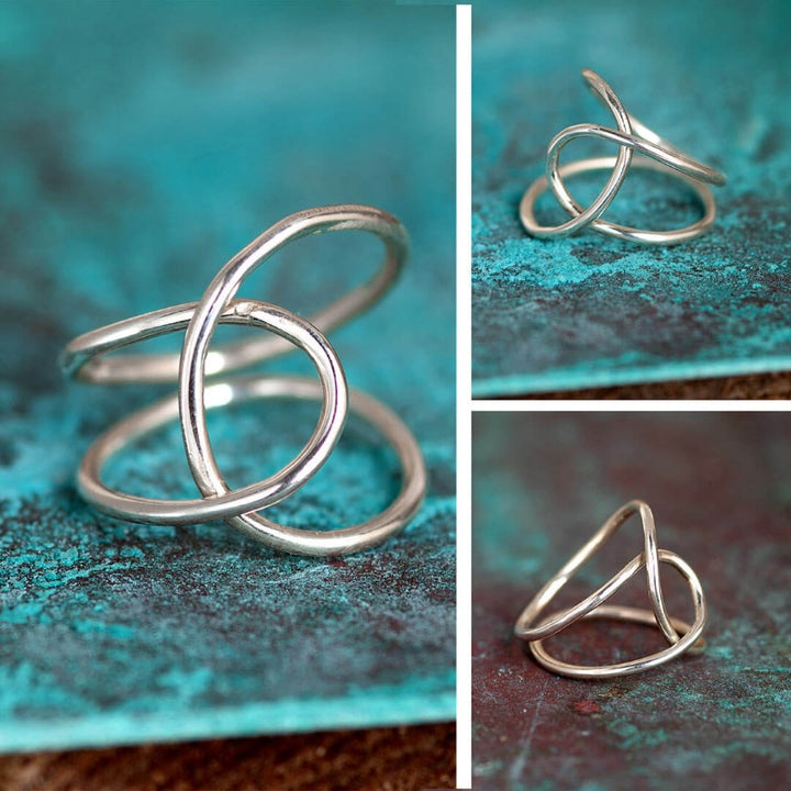 Statement Knotenring Sterling Silber