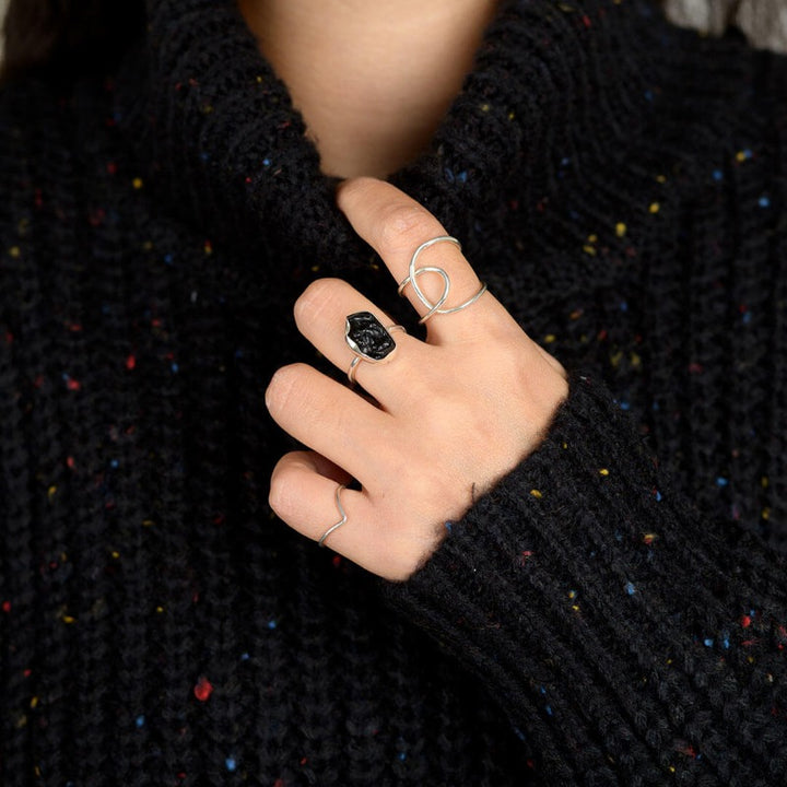 Statement Knotenring Sterling Silber