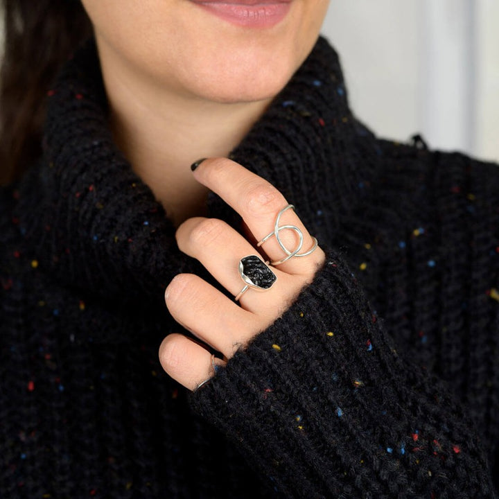 Statement Knotenring Sterling Silber