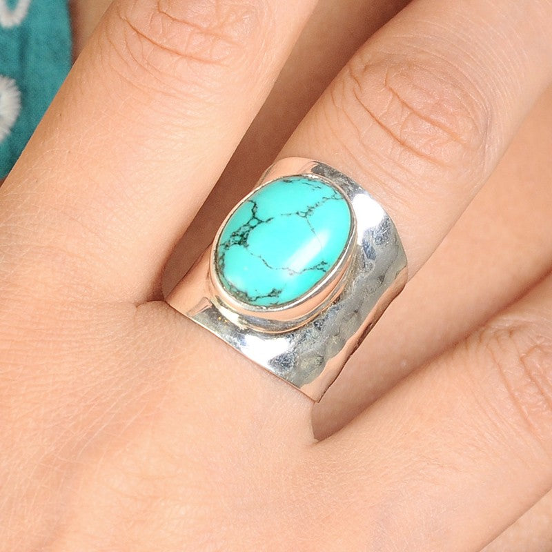 Chunky Boho Turquoise Ring – Boho Magic Jewelry - Main Image