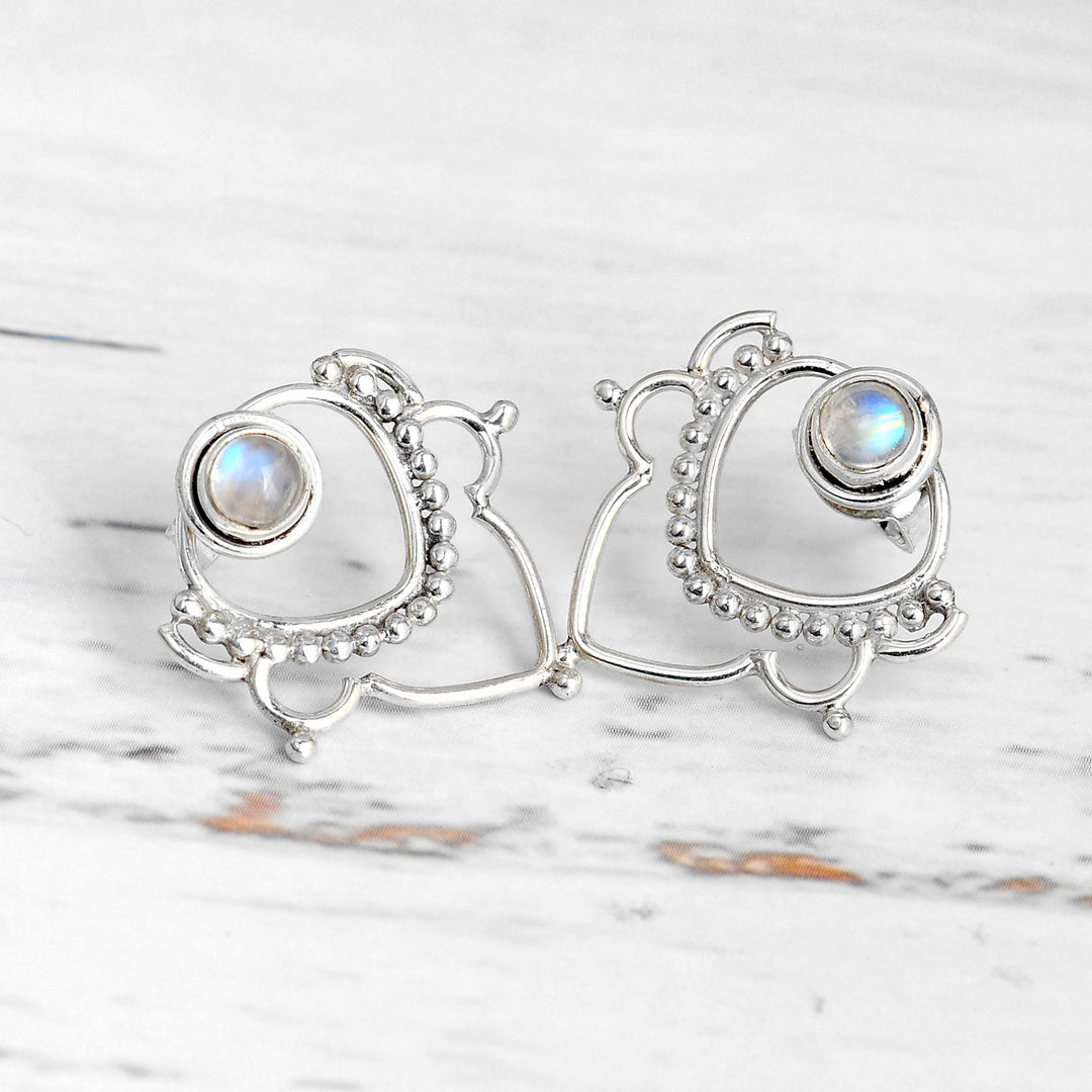 Silver Moonstone Earrings