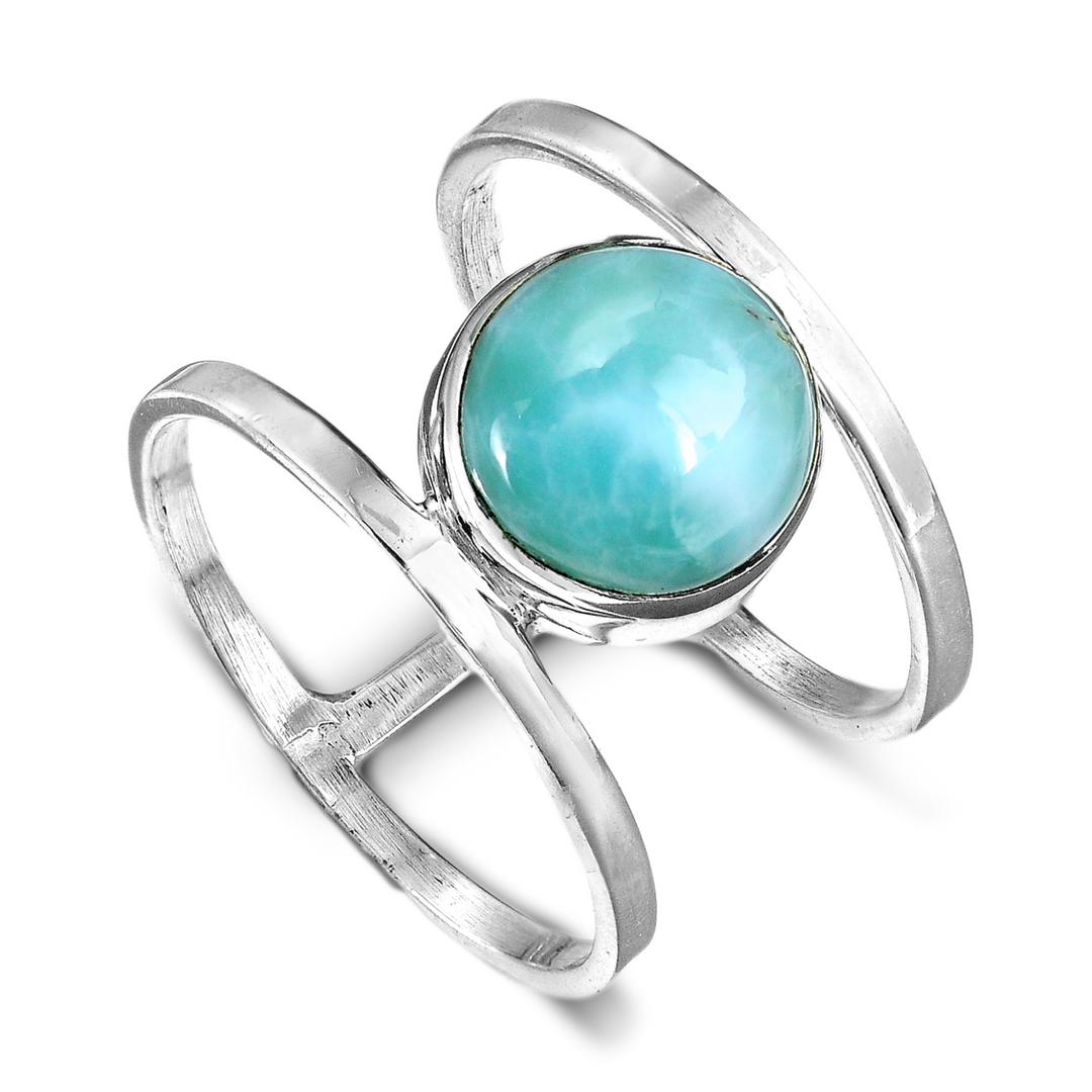 Larimar Sterling Silber Ring