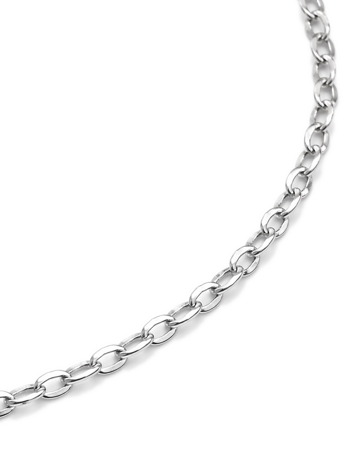 Cable Chain Necklace with Charm Clip Sterlin Silver