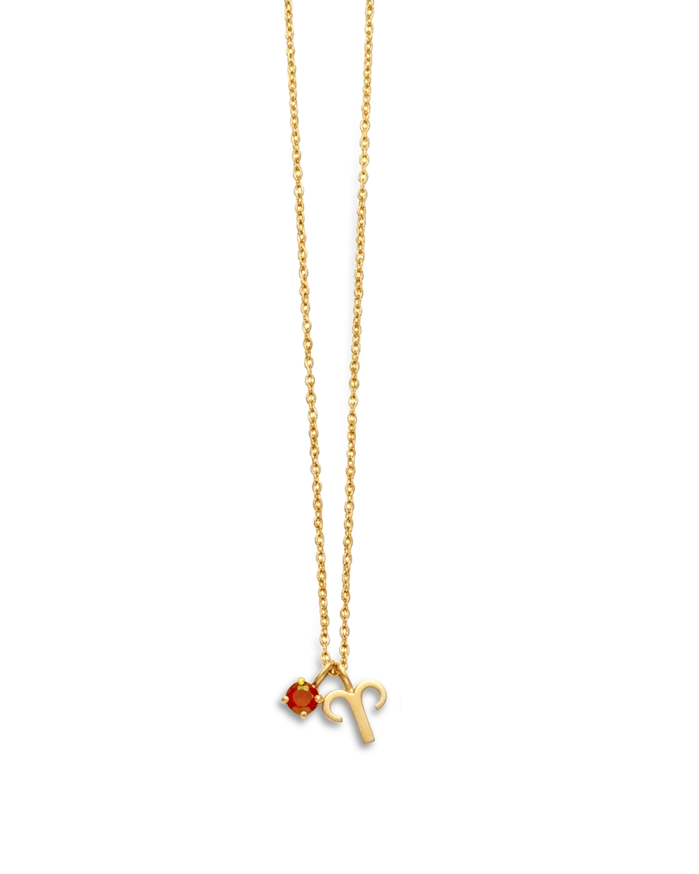 Aries Carnelian Birthstone Necklace