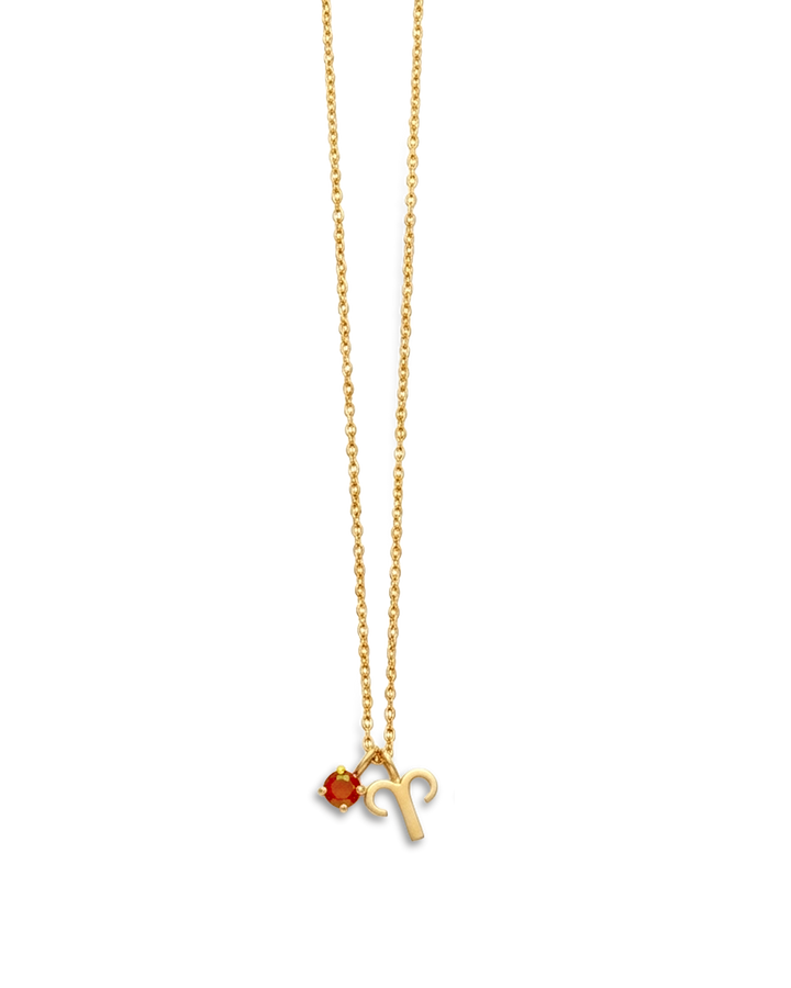 Aries Carnelian Birthstone Necklace