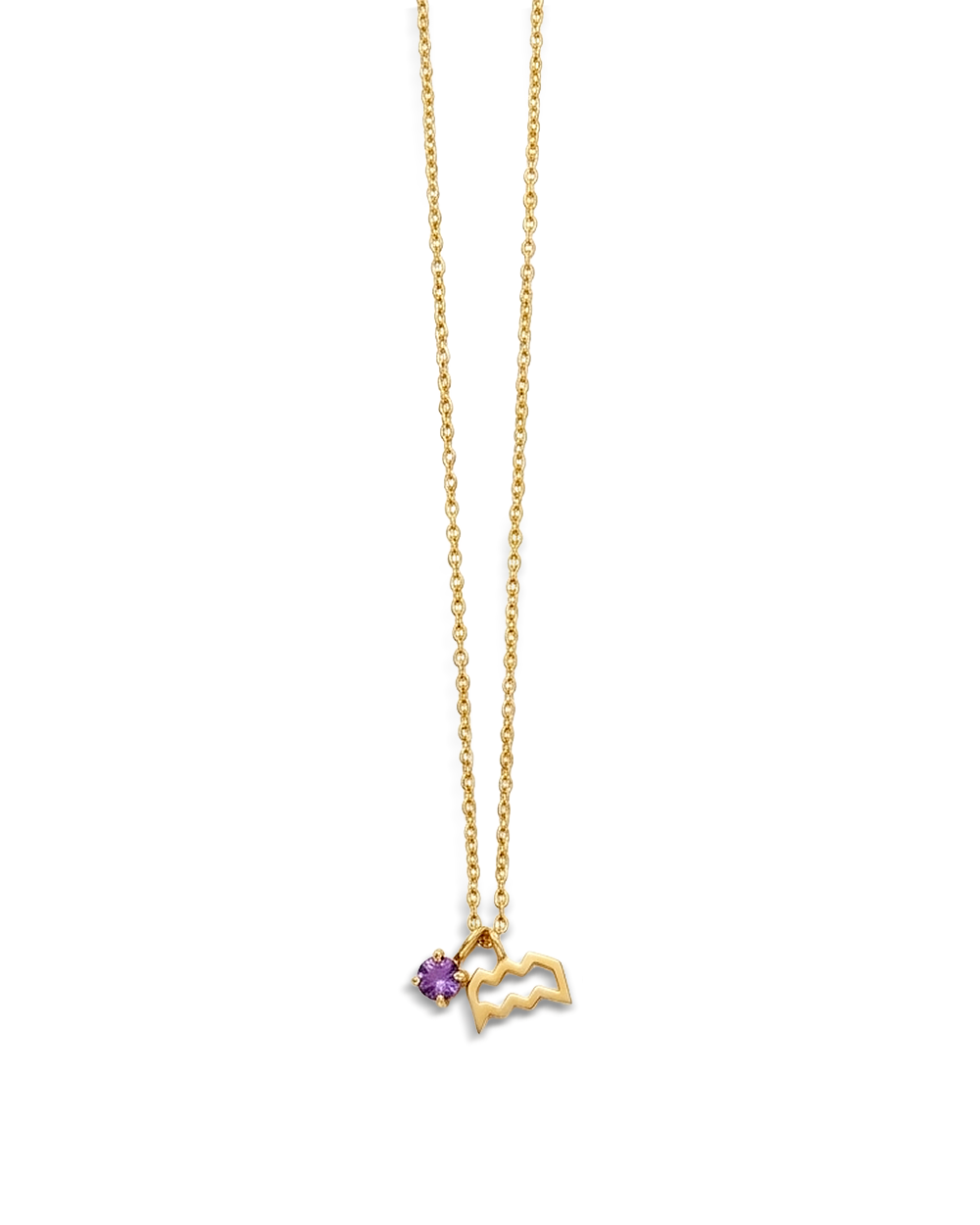 Aquarius Amethyst Birthstone Necklace