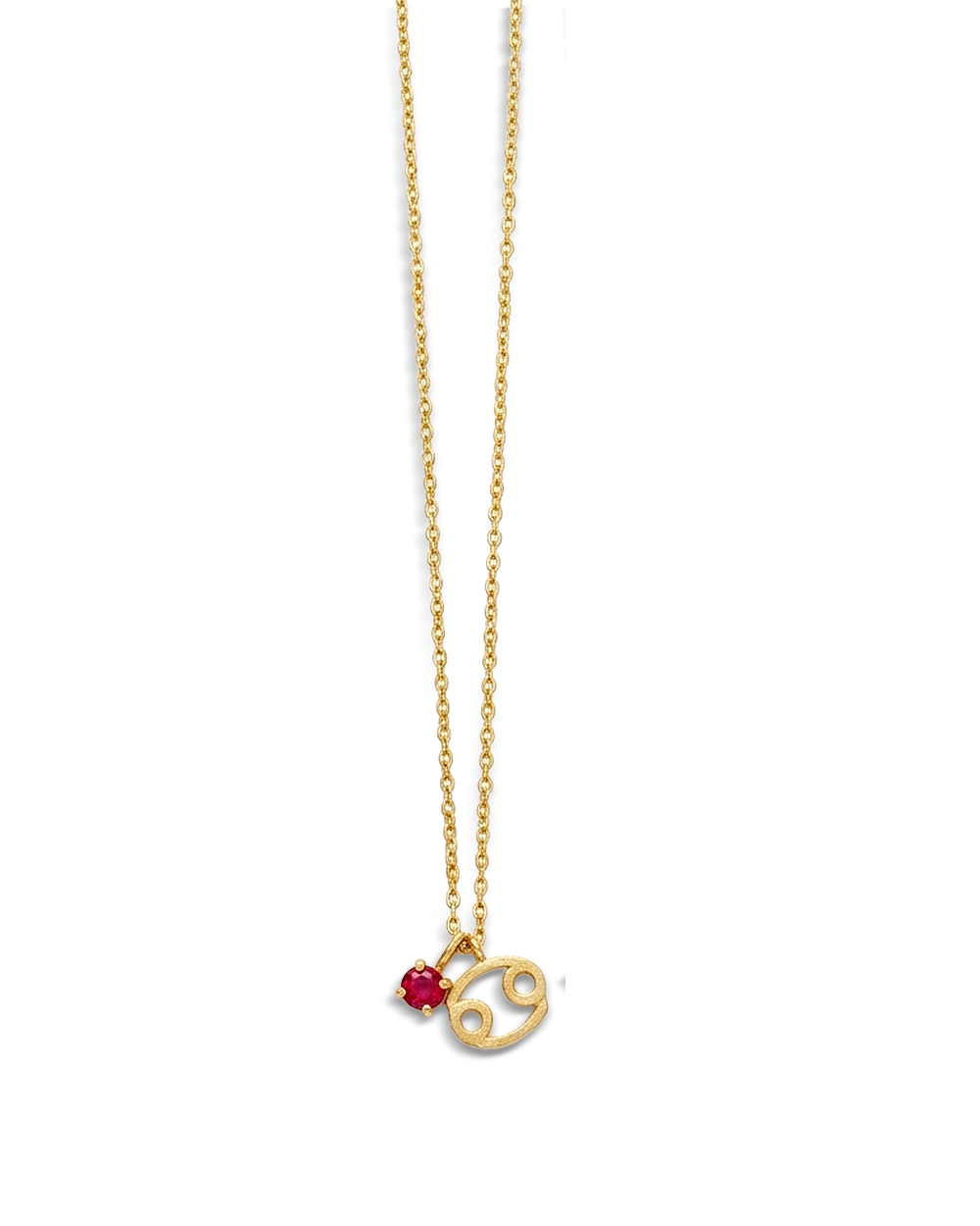 Cancer Ruby Birthstone Necklace