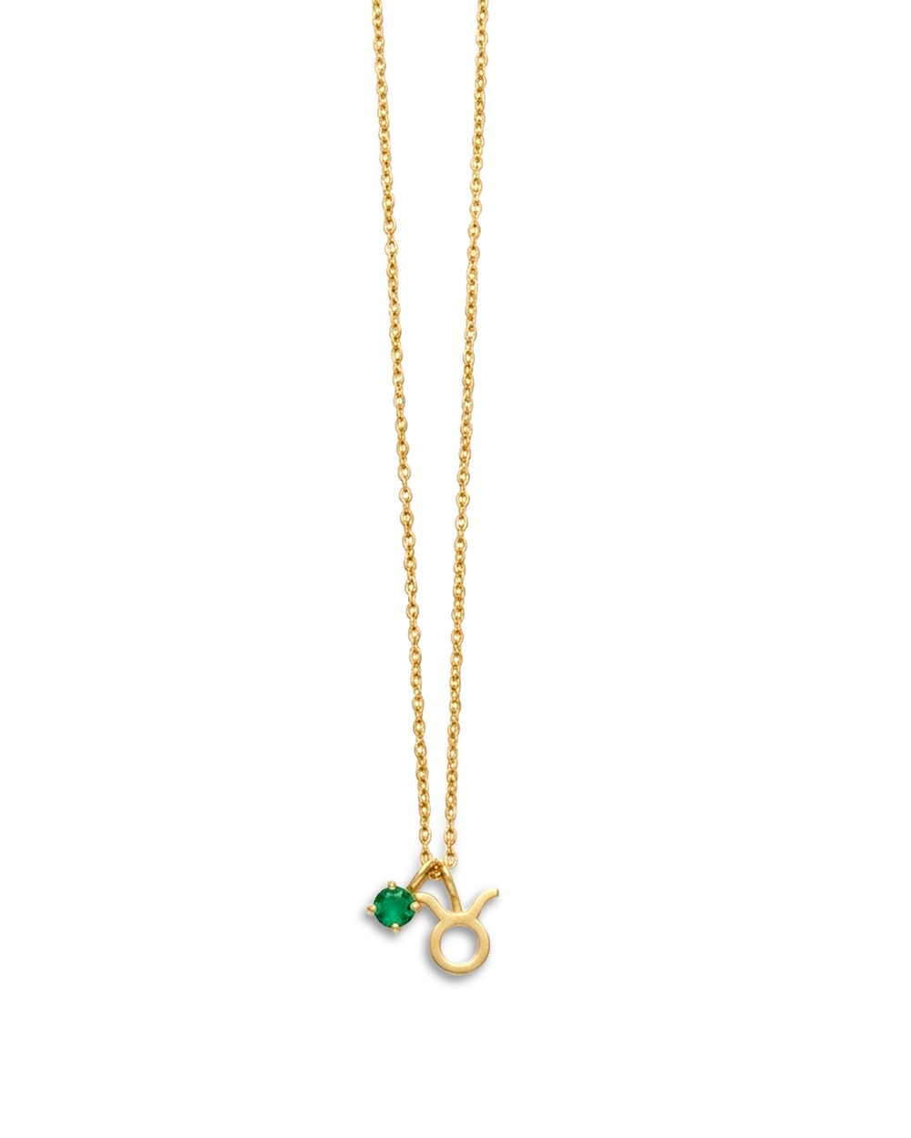 Taurus Green Onyx Birthstone Necklace