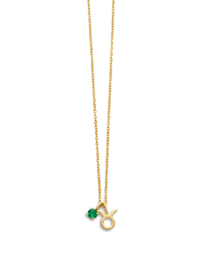 Taurus Green Onyx Birthstone Necklace