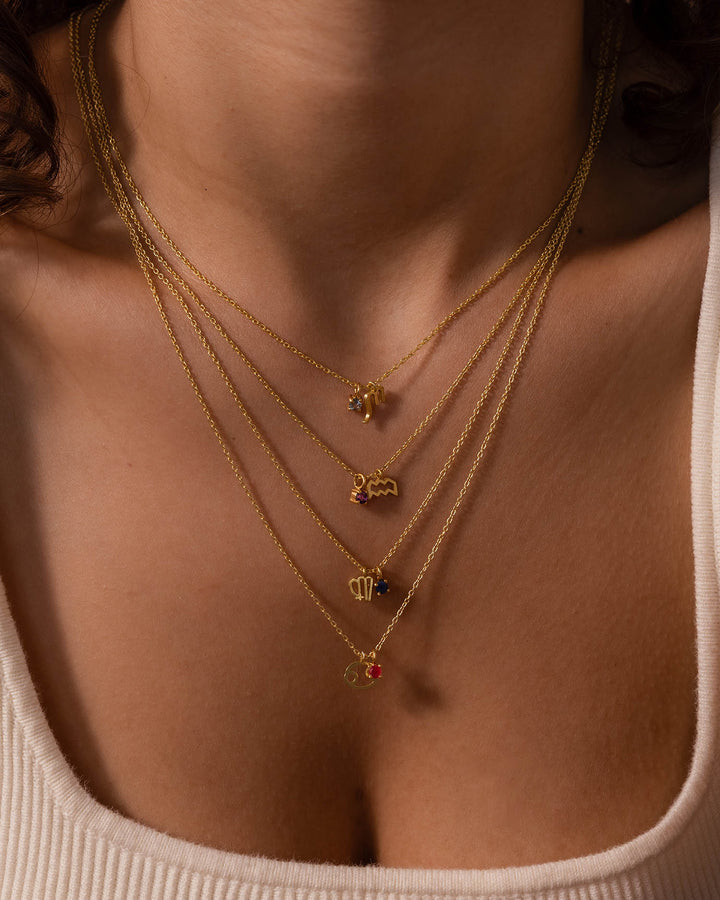 Cancer Ruby Birthstone Necklace