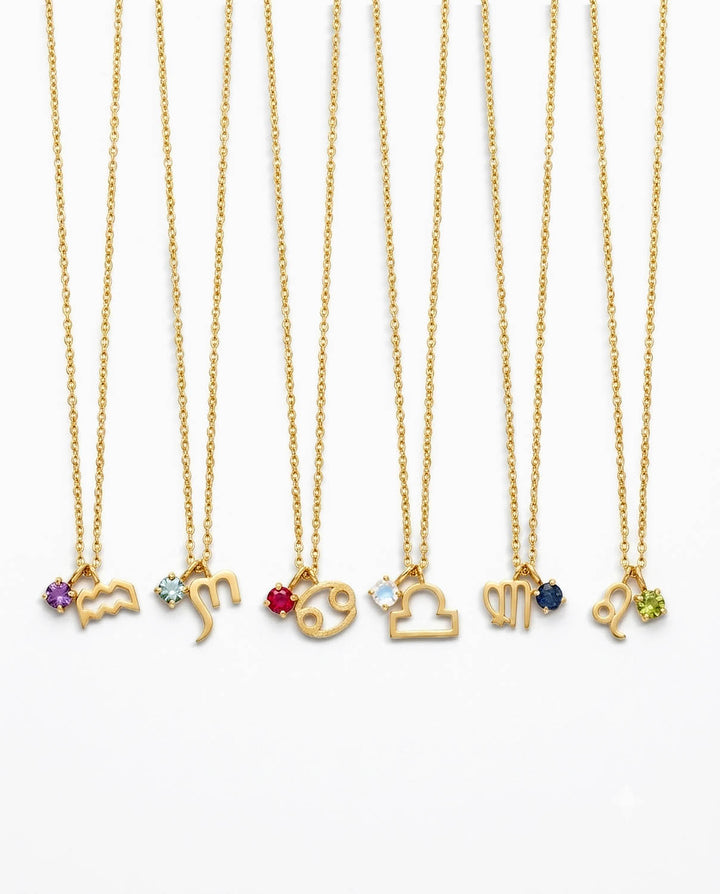 Aquarius Amethyst Birthstone Necklace