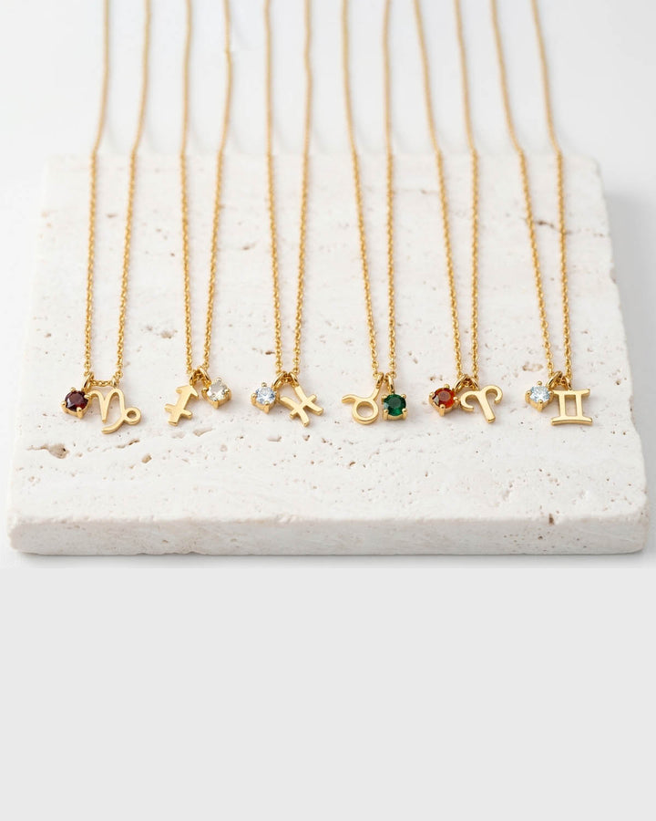 Cancer Ruby Birthstone Necklace