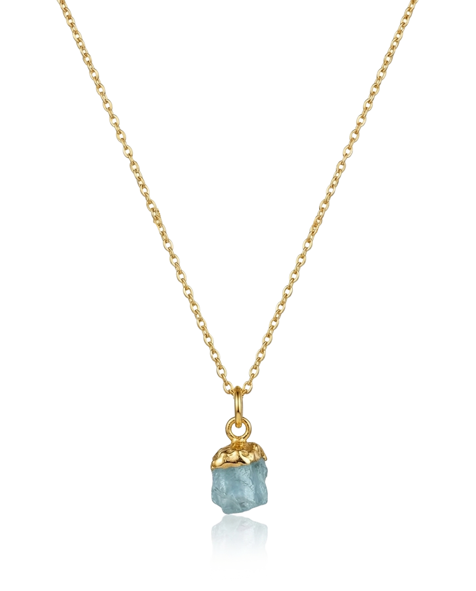Raw Aquamarine Necklace