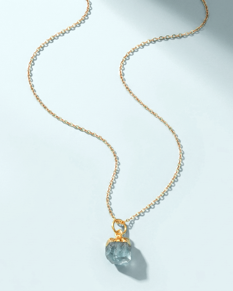 Raw Aquamarine Necklace