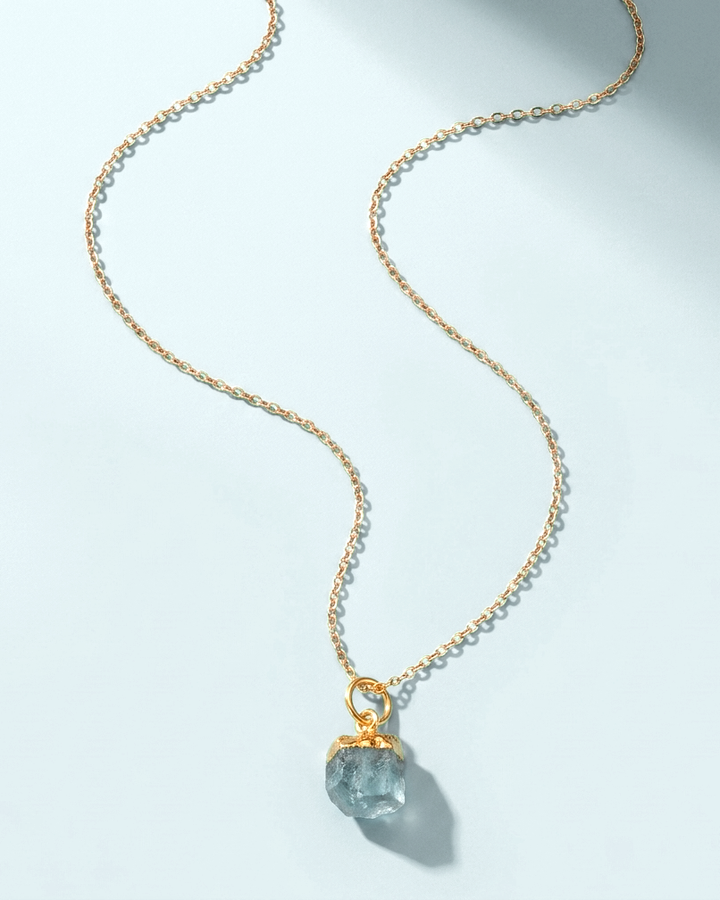 Raw Aquamarine Necklace