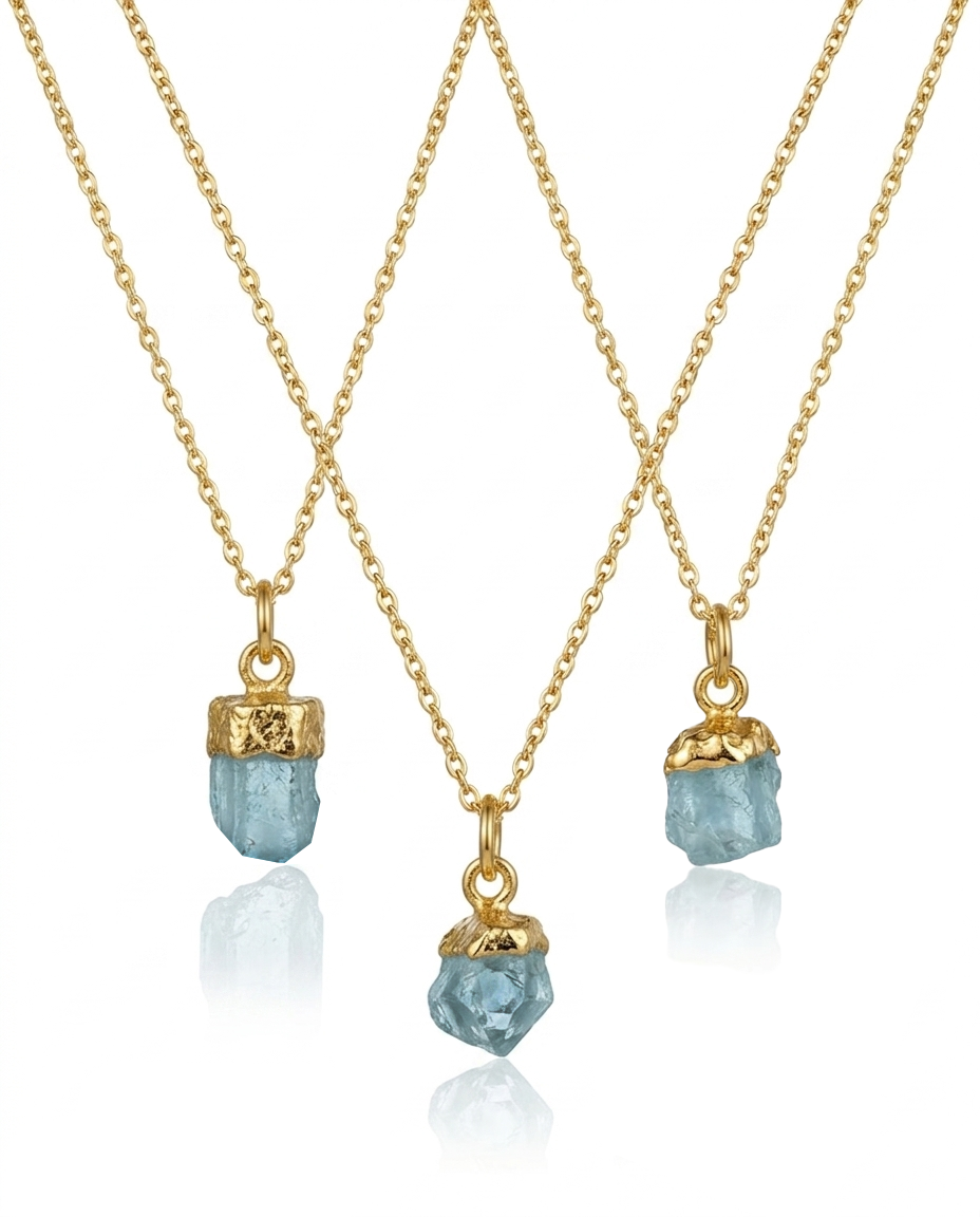 Raw Aquamarine Necklace
