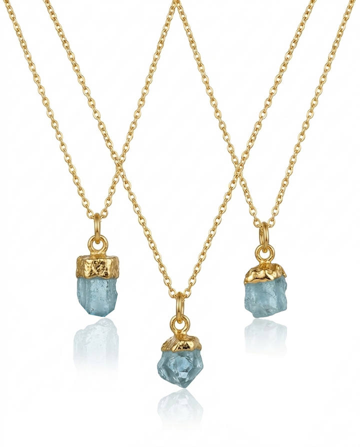 Raw Aquamarine Necklace
